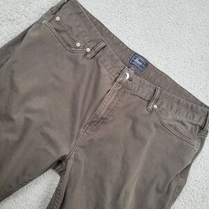 G.I. Bass & Co. Mens 38x30 Olive Green Casual Chino‎ Pants Cotton Blend
